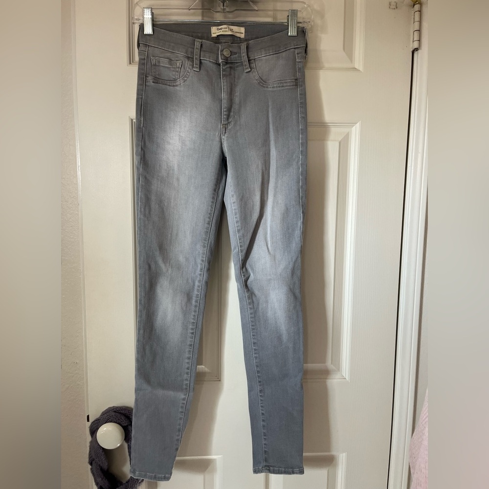 gap 1969 women’s gray “easy leggings” denim jeggings